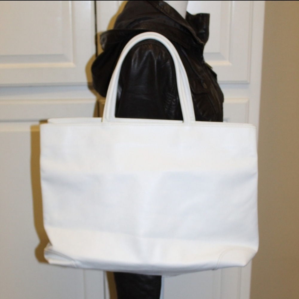 Bottega Veneta white large tote
